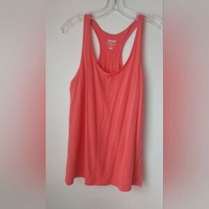 Coral Scoop Neck Sleeveless Tank Top